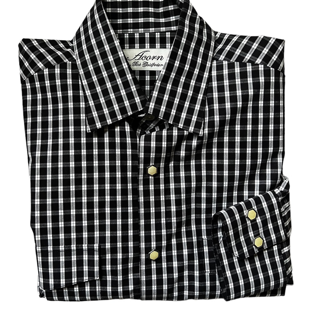 ACORN by Bob Goldfeder | NWT Men’s Plaid Western Shirt
